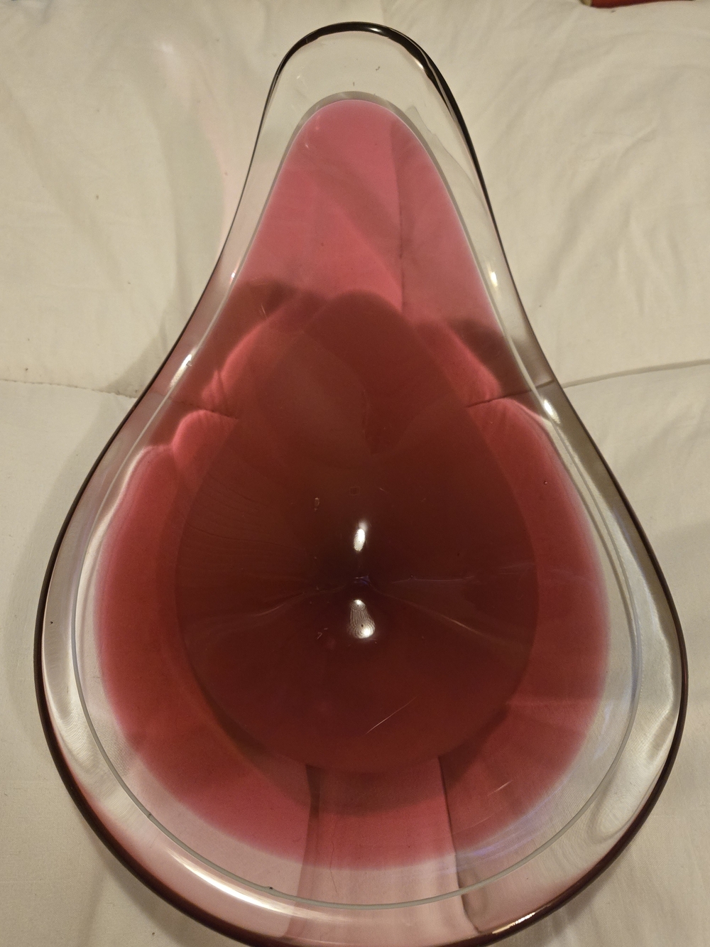 Flygsfors MCM Ruby & White Swedish Cenerpiece - Picture 2 of 10